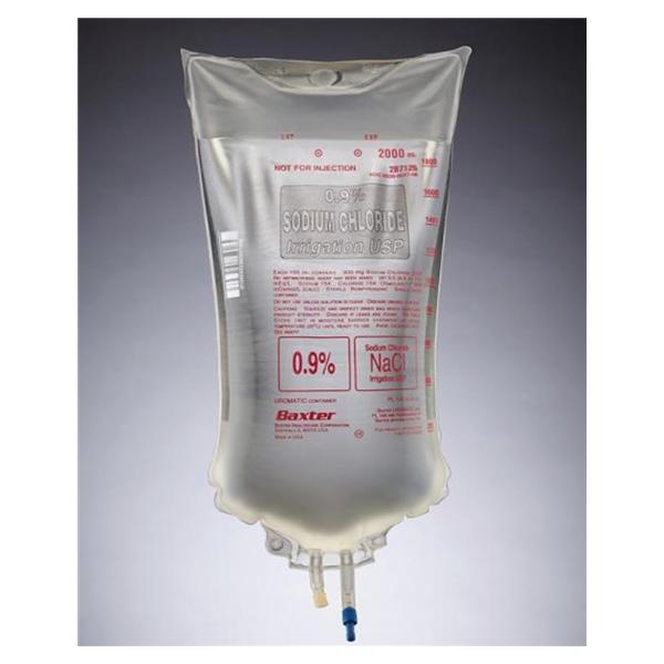 Sodium Chloride 0.9% Irrigation Solution 2000mL Strl Uromatic Plastic Bag 6/Ca